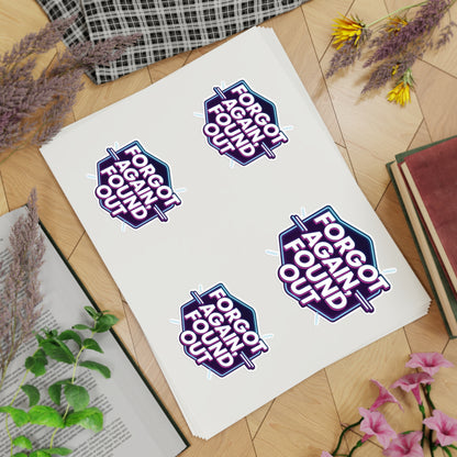 Sticker Sheet Bundle, Gen X Humor Forgot Again Found Out, Funny Stickers Pack, Retro Label Set, 90s Nostalgia Decals, Scrapbook Supplies