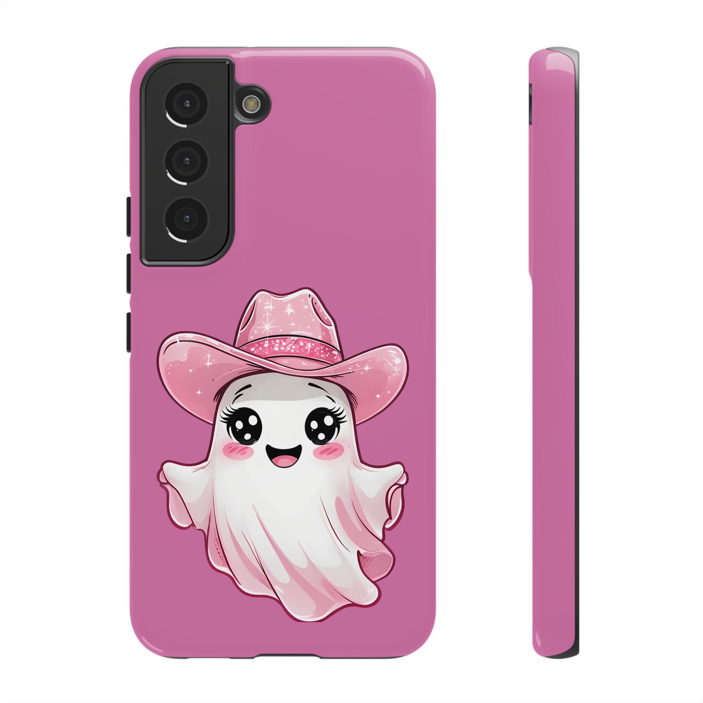 Cute Ghost Phone Case - Fun, Whimsical, Kawaii, Halloween, Gift Idea, Pink Ghost Design