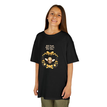 Bee Kind Bee Silly Bee You Kids T-Shirt | Cute Bee Wreath Design