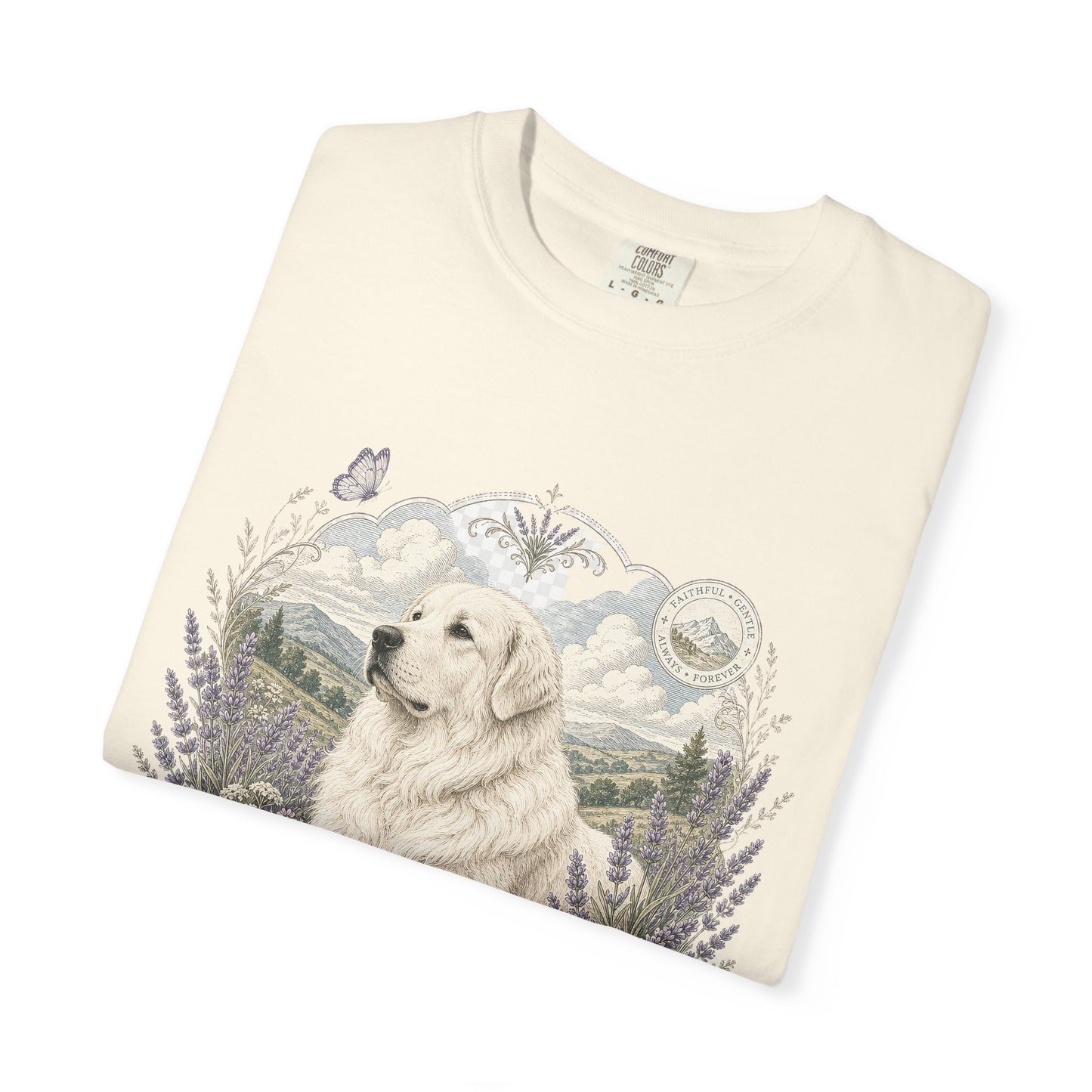 Great Pyrenees Guardian of My Heart T-Shirt | Mountain Dog Illustration