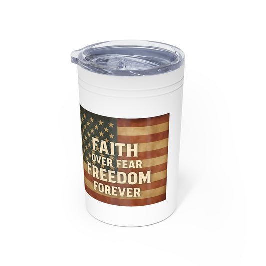 Freedom Tumbler, 11oz Vacuum Insulated Coffee Mug, Patriotic Travel Cup, American Flag Drinkware, Gifts for Veterans, BBQs and Holidays