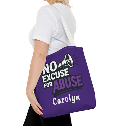 Empowerment Tote Bag - No Excuse for Abuse, Advocacy Tote, Eco-Friendly Bag, Fundraiser Gift, Awareness Campaign Bag