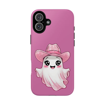 Cute Ghost Phone Case - Fun, Whimsical, Kawaii, Halloween, Gift Idea, Pink Ghost Design