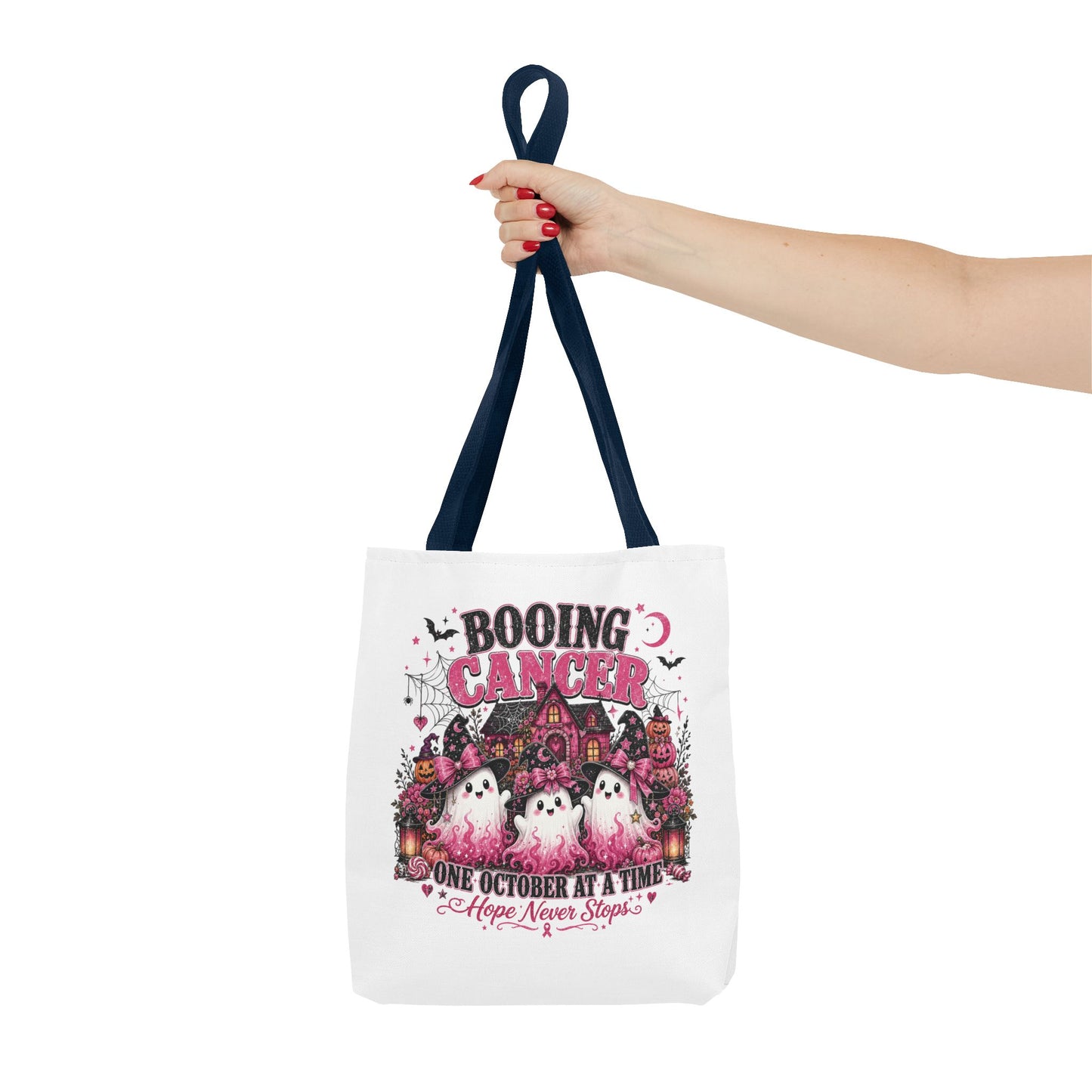 Booing Cancer Halloween ghosts design Tote | One October at a Time