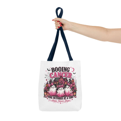 Booing Cancer Halloween ghosts design Tote | One October at a Time