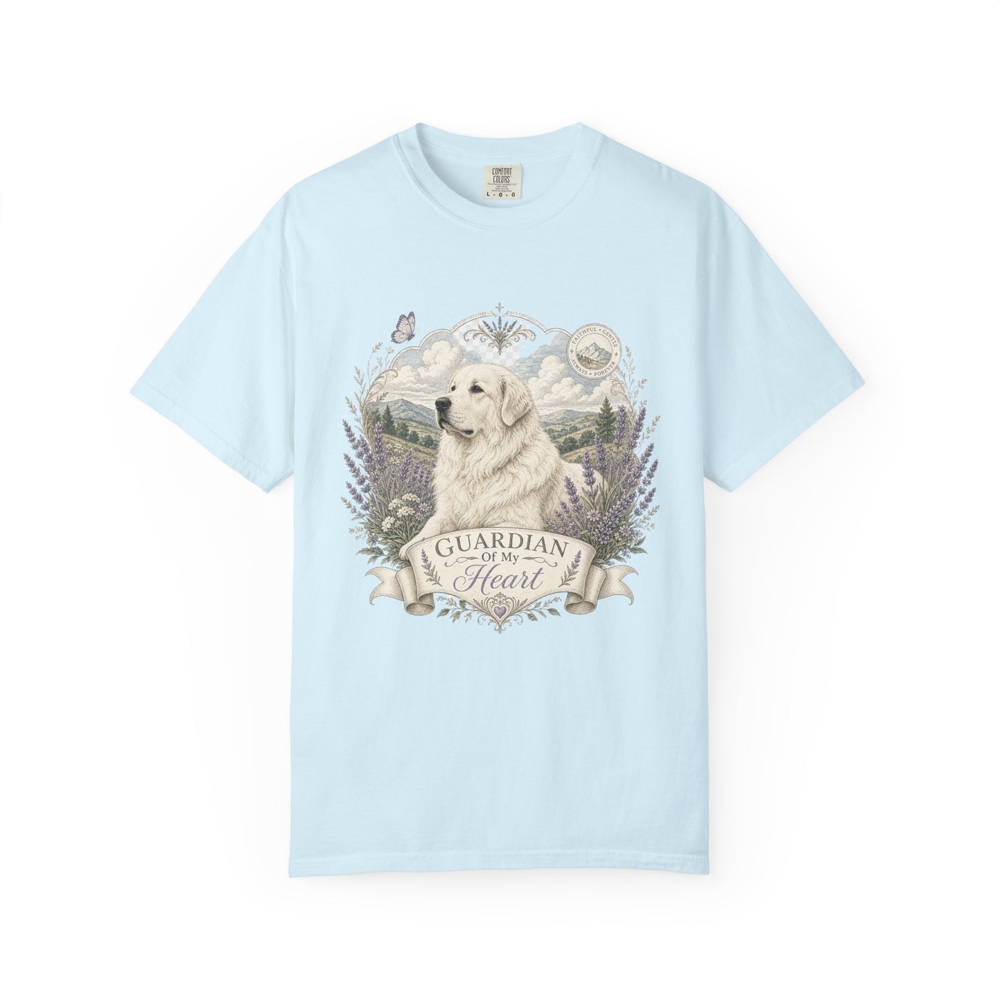 Great Pyrenees Guardian of My Heart T-Shirt | Mountain Dog Illustration