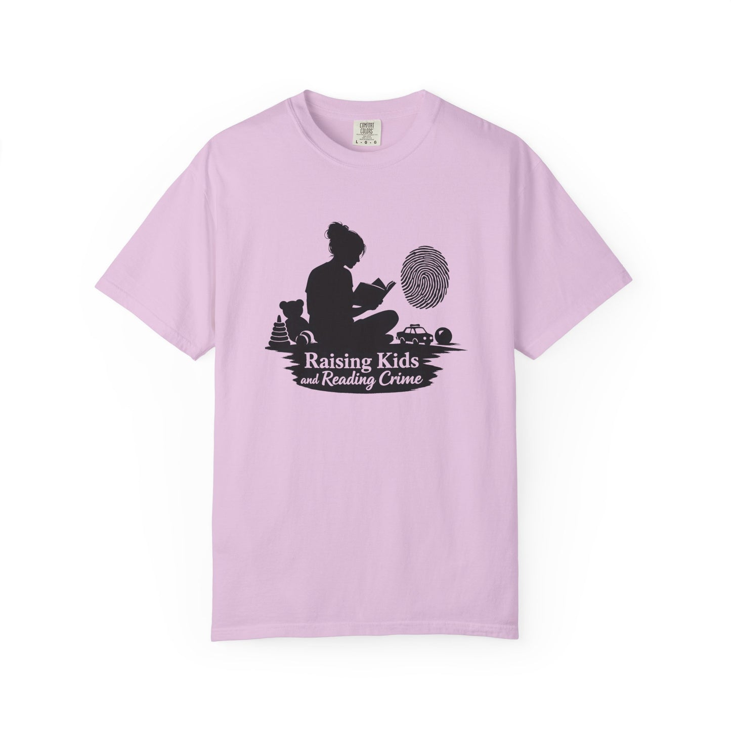 Raising Kids and Reading Crime T-shirt | Mom Reader Detective Design