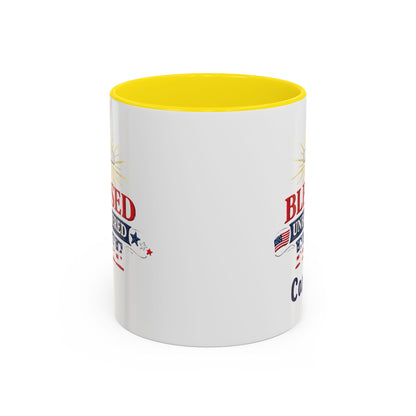 Blessed Unbothered Free, Coffee Mug | Accent Coffee Mug