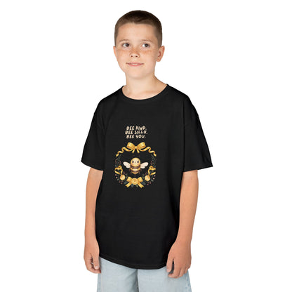 Bee Kind Bee Silly Bee You Kids T-Shirt | Cute Bee Wreath Design