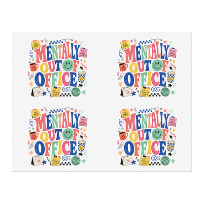Mentally Out Of Office Sticker Sheets | Decorative Planner Stickers, Cute Office Humor