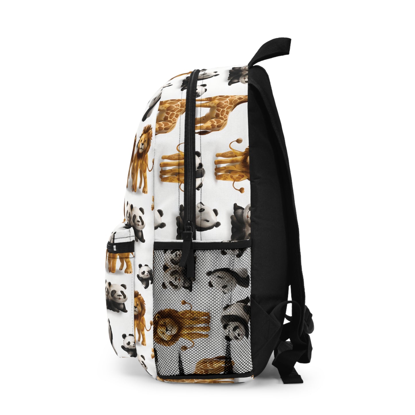 Personalized Animal Backpack for Kids | Lion Giraffe Panda Monkey Design | Boys Girls Zoo Bag | Custom Back to School Backpack