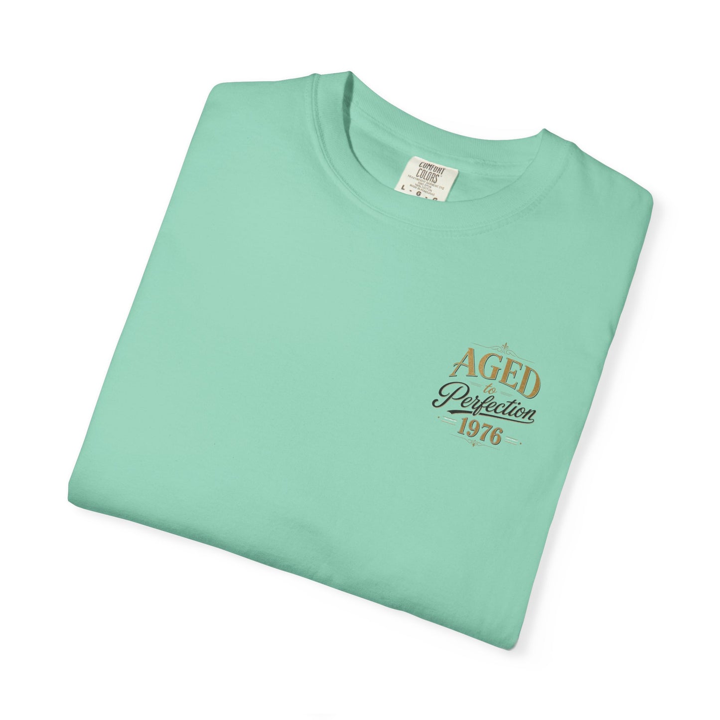 Aged to Perfection 1976 T-Shirt | Vintage Typographic Birthday Design