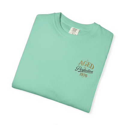 Aged to Perfection 1976 T-Shirt | Vintage Typographic Birthday Design