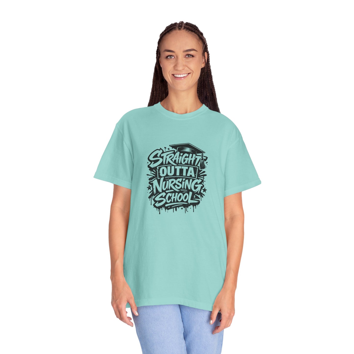 Straight Outta Nursing School T-shirt | Nursing Graduate Tee, Cap Graphic