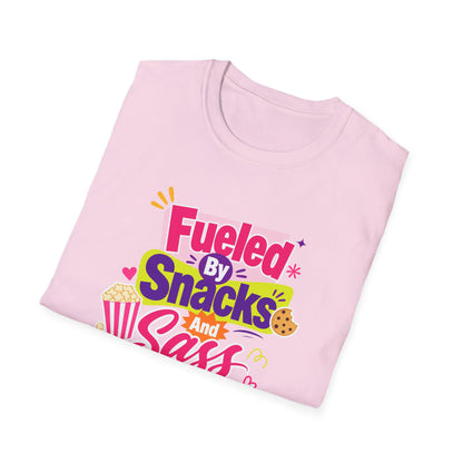 Fueled by Snacks and Sass T-Shirt | Snack Quote Tee