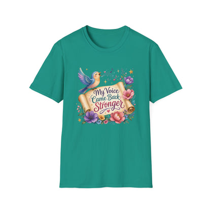 My Voice Came Back Stronger T-Shirt | Survivor