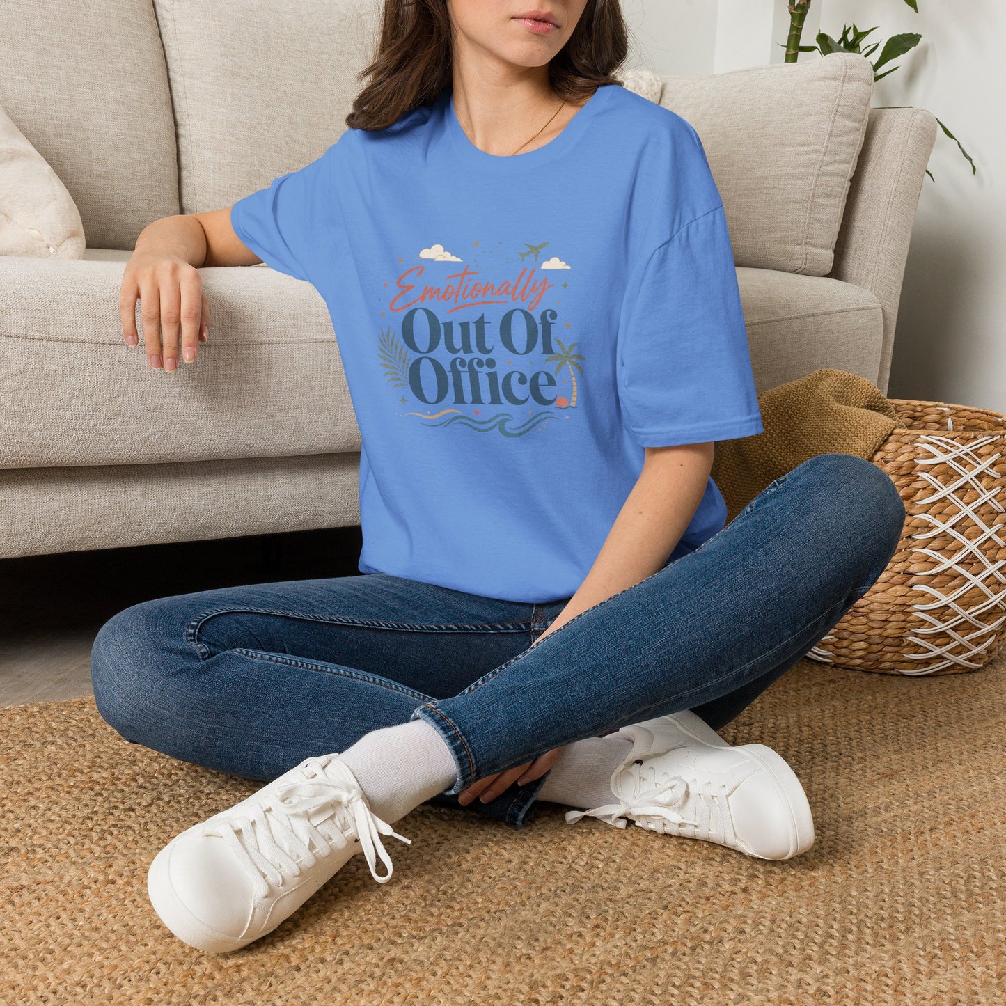 Emotionally Out Of Office T-Shirt | Vacation Palm Beach Design