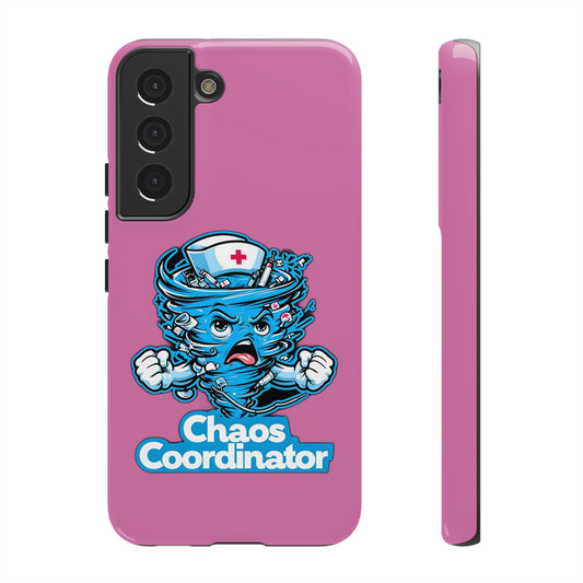 Chaos Coordinator Phone Case, Fun Nurse Gift, Tough Cases for Healthcare Heroes, Unique Cell Phone Cover, Funny Medical Humor/ Pink