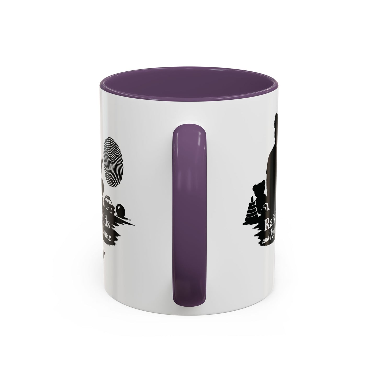 Raising Kids and Reading Crime Mug | Accent Coffee Mug