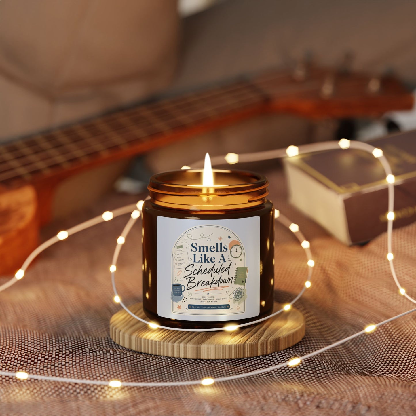 Smells Like A Scheduled Breakdown Candle | Amber Jar Soy Candle