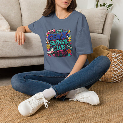 Gen X Survival Club T-Shirt | 80s Retro Cassette Graphic