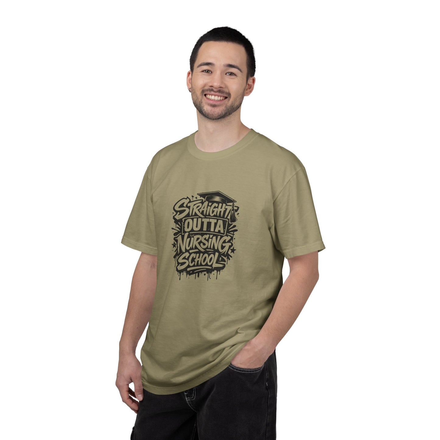 Straight Outta Nursing School T-shirt | Nursing Graduate Tee, Cap Graphic