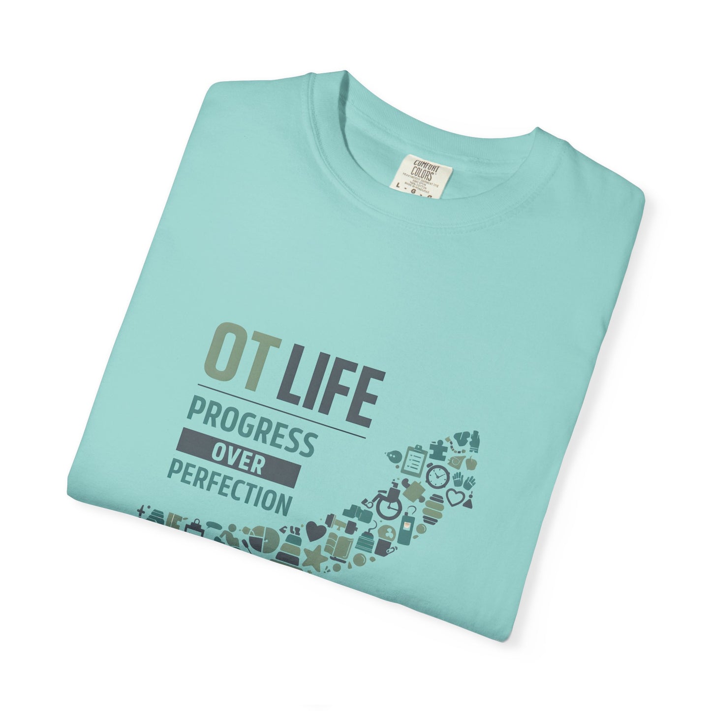 OT Life Progress Over Perfection T-Shirt | Occupational Therapy Arrow Design