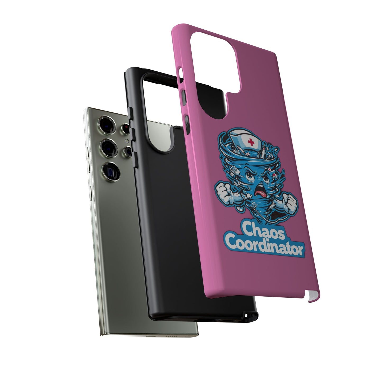 Chaos Coordinator Phone Case, Fun Nurse Gift, Tough Cases for Healthcare Heroes, Unique Cell Phone Cover, Funny Medical Humor/ Pink