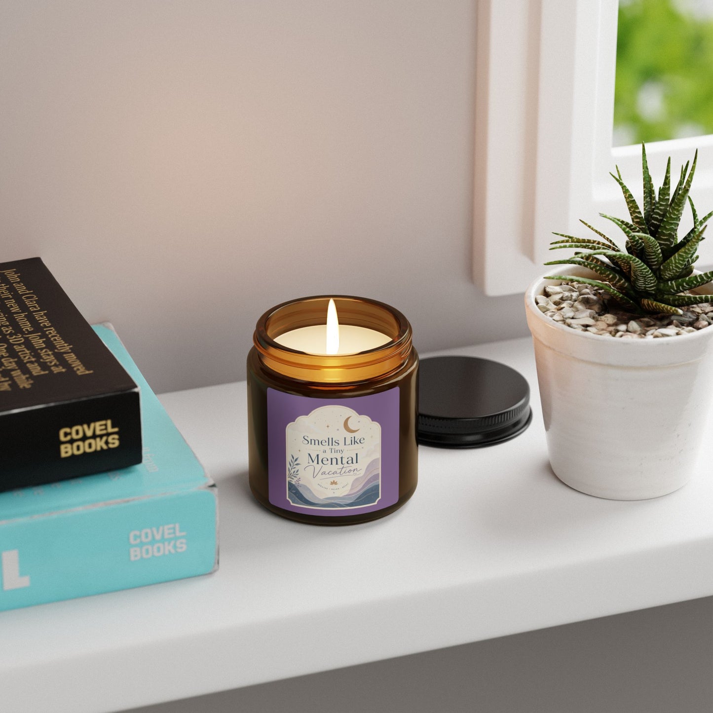 Smells Like Mental Vacation Candle | Soy Amber Jar