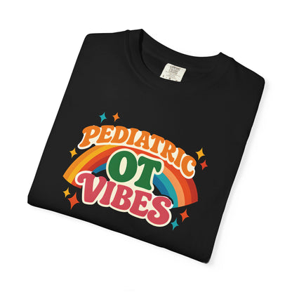 Pediatric OT Vibes T-shirt | Retro Rainbow Occupational Therapy Tee
