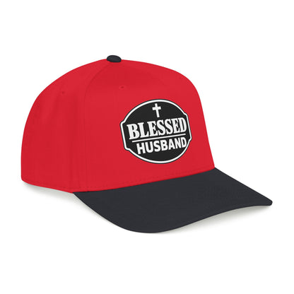Blessed Husband Embroidered Hat Mid Profile Baseball Cap | Husband Dad Faith