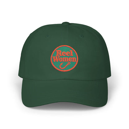 Reel Women embroidered logo Dad Cap | Baseball Hat, Fishing Theme