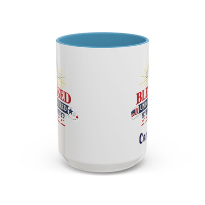 Blessed Unbothered Free, Coffee Mug | Accent Coffee Mug