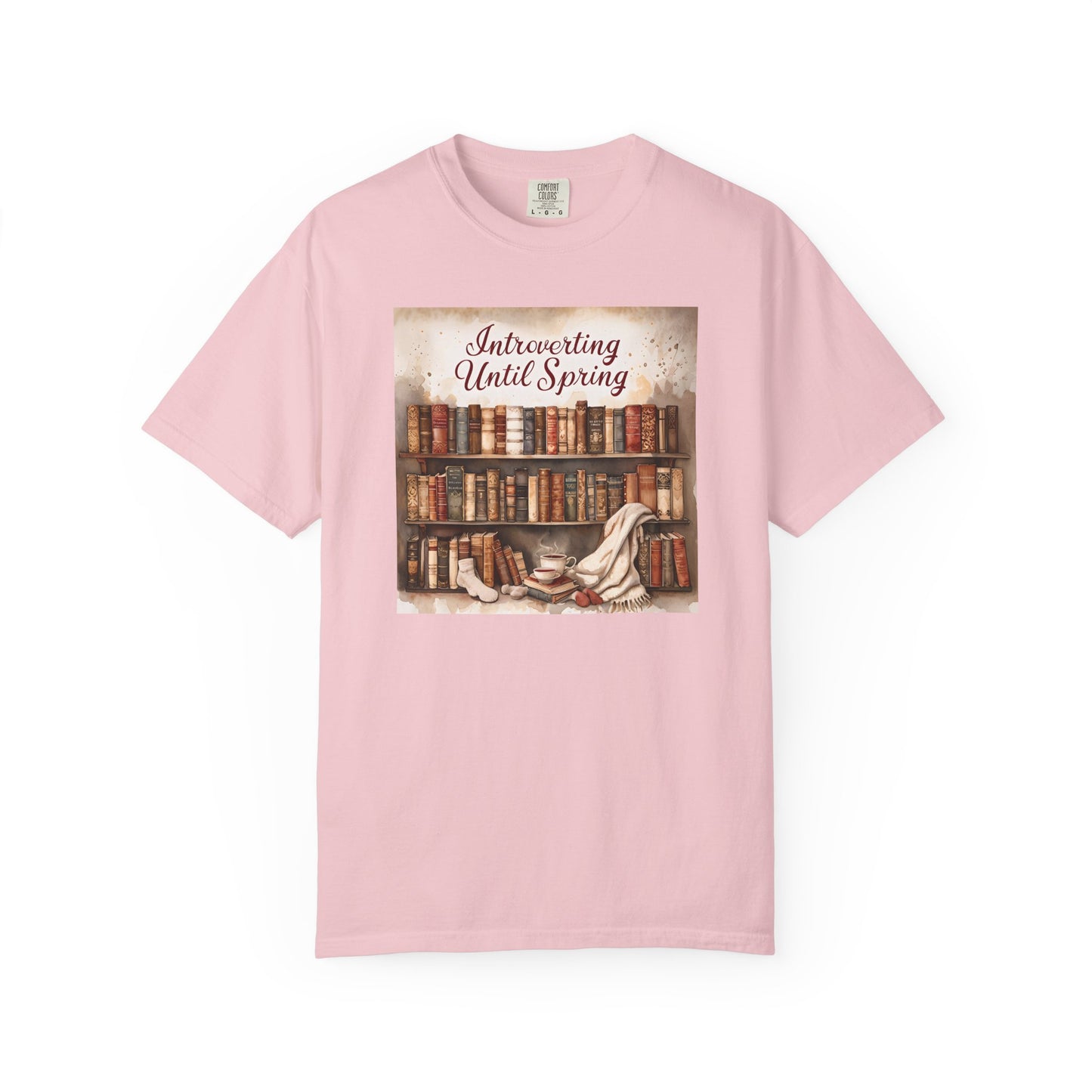 Introverting Until Spring T-Shirt, Cozy Literary Tee, Perfect Gift for Book Lovers, Spring Vibes Shirt, Relaxed Fit Fashion