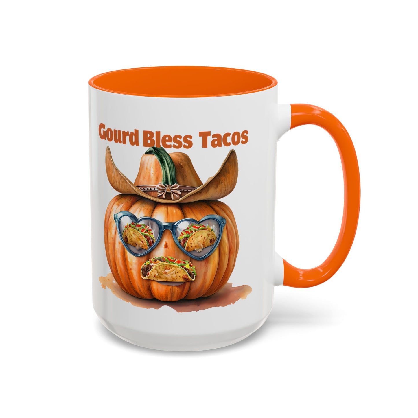 Gourd Bless Tacos Coffee Mug - Perfect for Fall, Halloween, Thanksgiving, Taco Lovers, Kitchen Decor