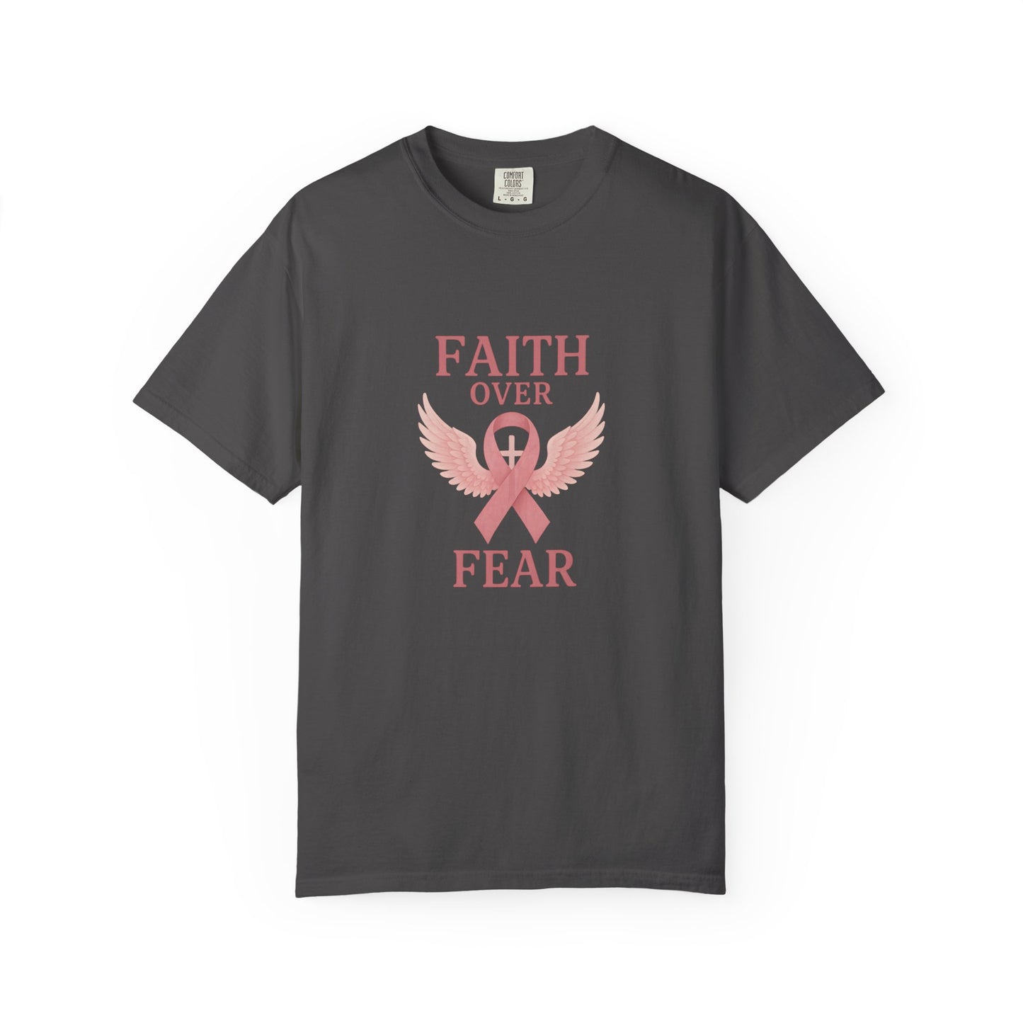 Faith Over Fear Unisex T-Shirt, Inspirational Shirt, Breast Cancer Awareness Tee, Gift for Support, Everyday Casual Wear