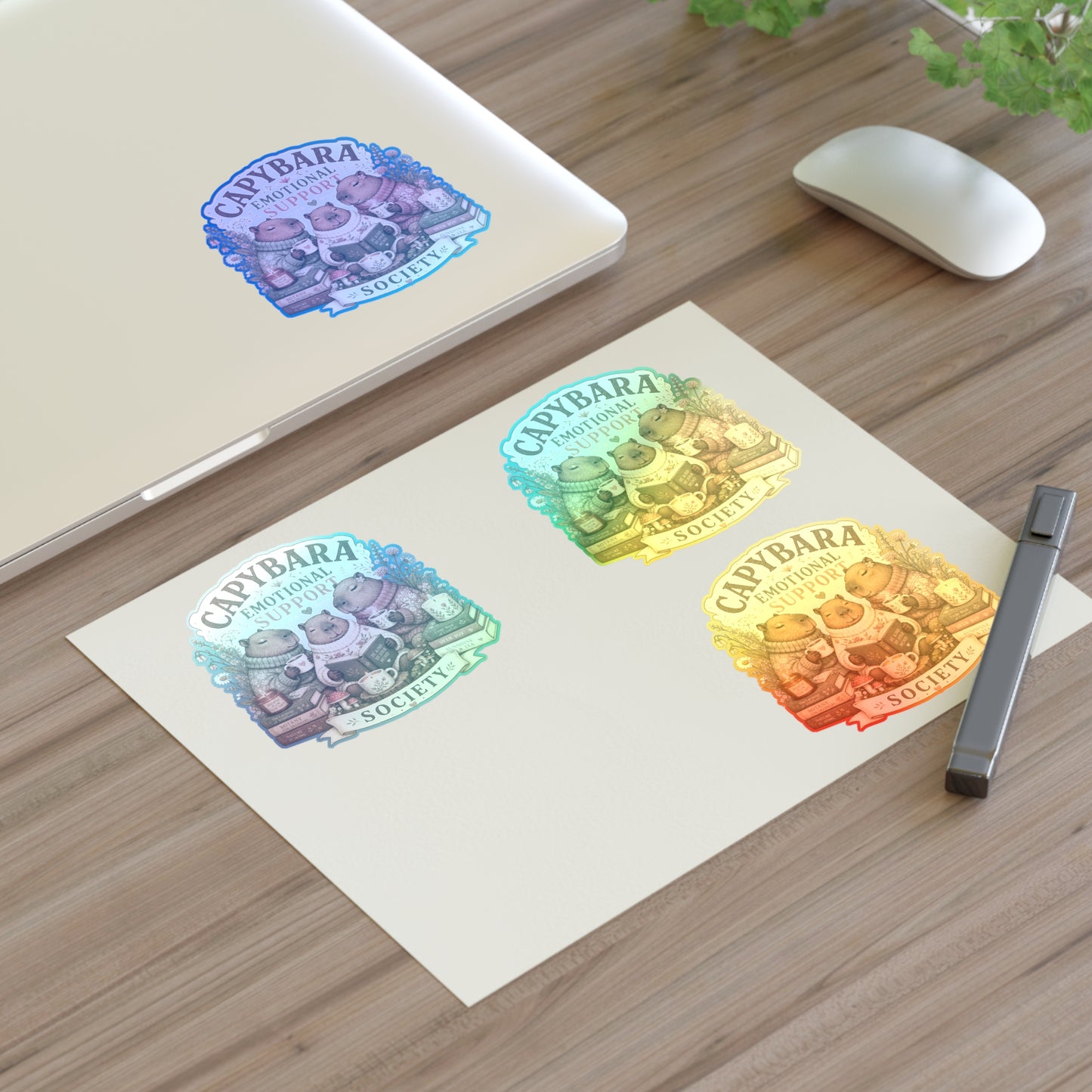 Capybara Emotional Support Society sticker sheet | Capybara stickers, kawaii animal decal