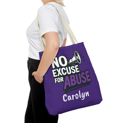 Empowerment Tote Bag - No Excuse for Abuse, Advocacy Tote, Eco-Friendly Bag, Fundraiser Gift, Awareness Campaign Bag