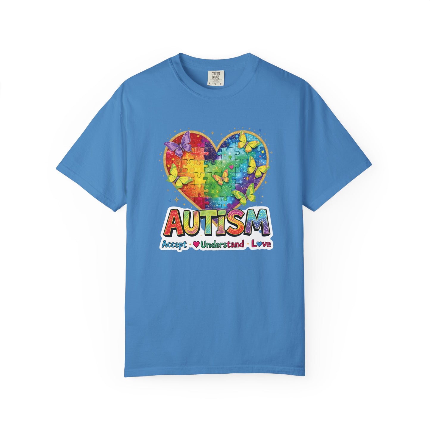Autism Puzzle Heart T-shirt | Accept Understand Love
