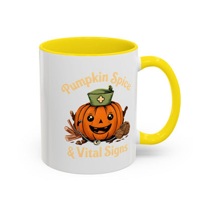 Pumpkin Spice Coffee Mug - Perfect for Fall Decor, Nursing Gifts, Halloween Parties, Cozy Mornings, Harvest Gatherings