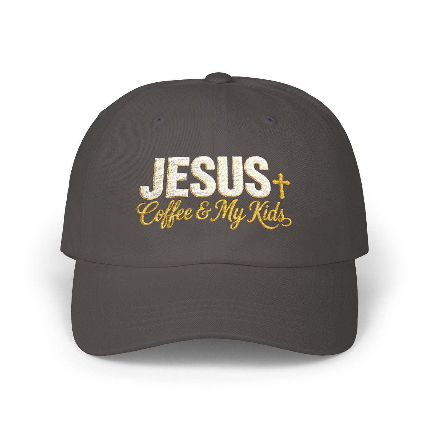 Jesus Coffee & My Kids Dad Cap | Christian Faith Hat, Embroidered Scripture
