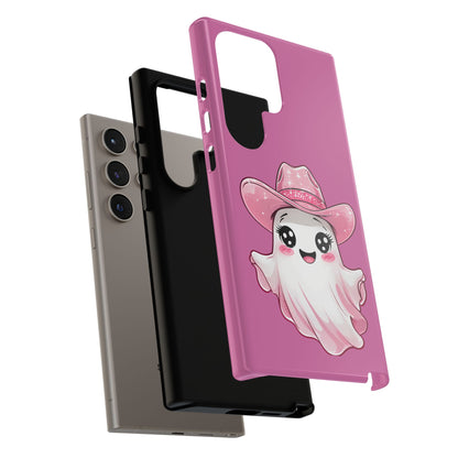 Cute Ghost Phone Case - Fun, Whimsical, Kawaii, Halloween, Gift Idea, Pink Ghost Design