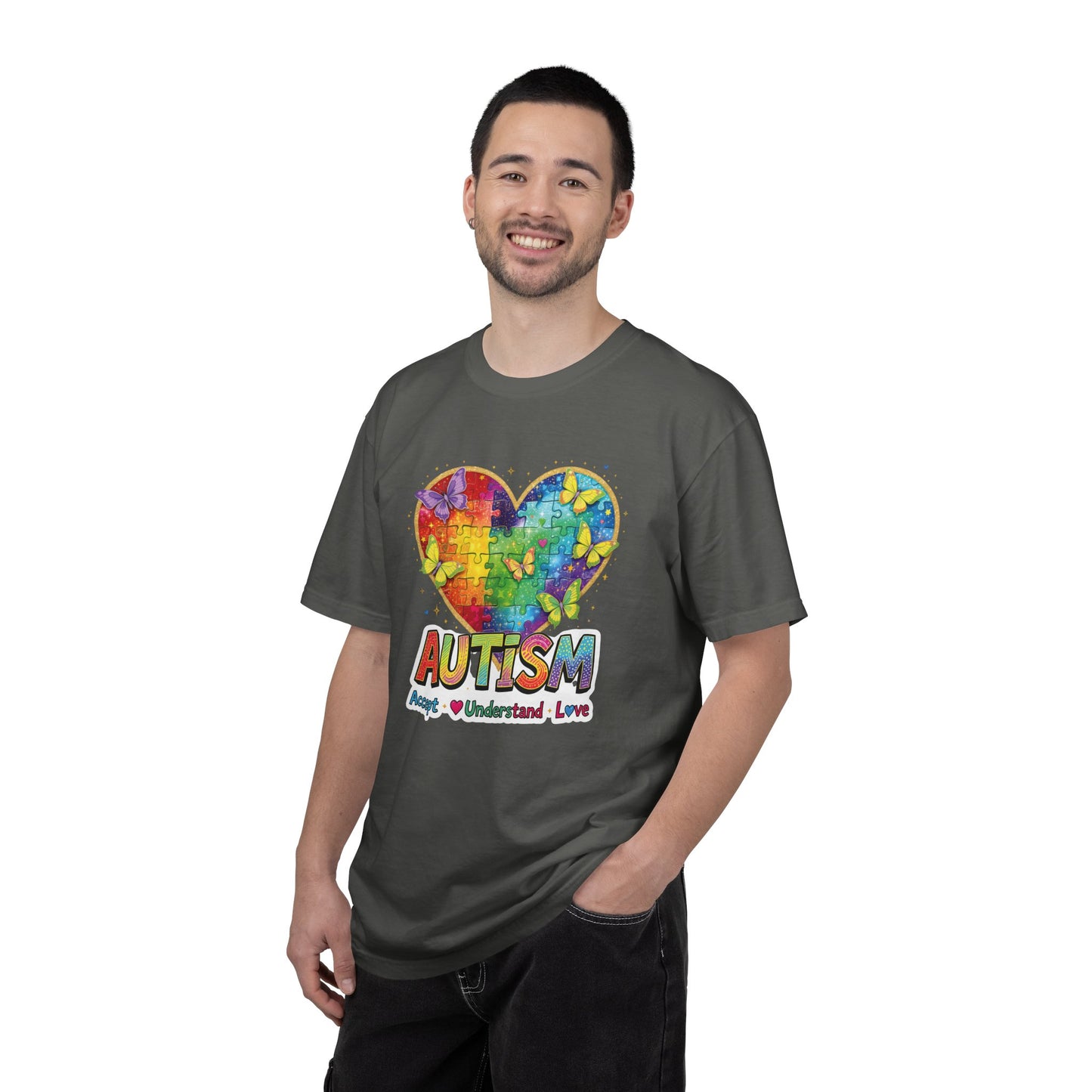 Autism Puzzle Heart T-shirt | Accept Understand Love