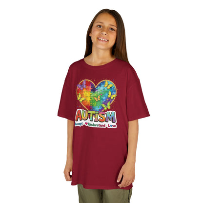 Autism Puzzle Heart Kids Tee | Accept Understand Love