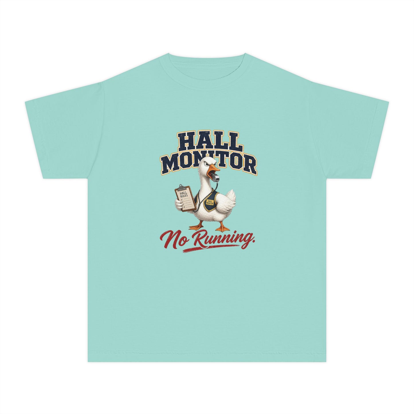 Hall Monitor Goose No Running Tee | Kids school safety shirt