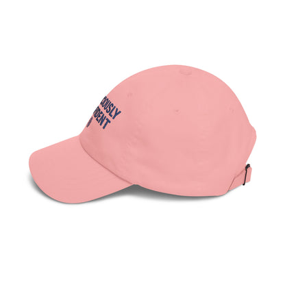 Suspiciously Confident Dad Cap | Embroidered Text, Fingerprint Accent