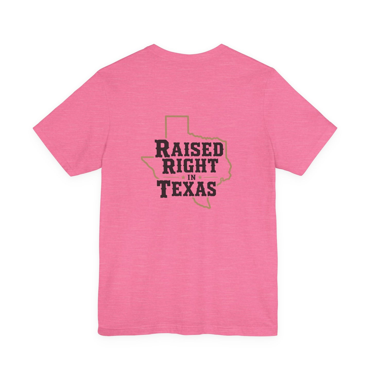 Raised Right in Texas T-Shirt | Texas Outline, Typographic Western Design