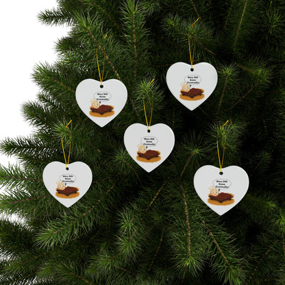 Ceramic Ornaments, Mary DID Know (Eventually) Humorous Christmas Ornament, Funny Xmas Decor, Holiday Gift, Christmas Tree Decoration,
