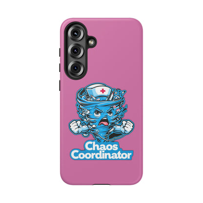 Chaos Coordinator Phone Case, Fun Nurse Gift, Tough Cases for Healthcare Heroes, Unique Cell Phone Cover, Funny Medical Humor/ Pink