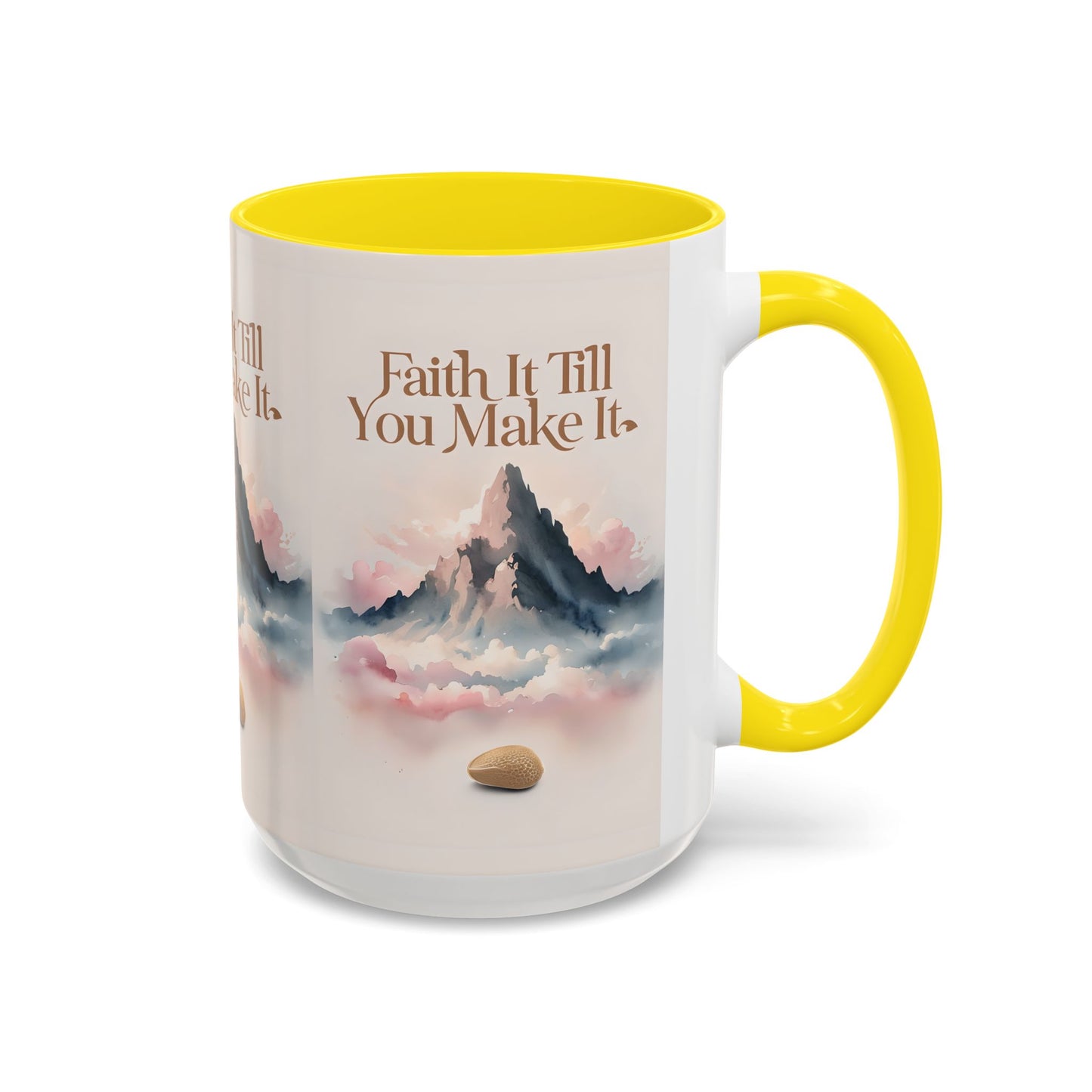 Faith It Till You Make It Coffee Mug, Motivational Drinkware, Inspirational Gift, Morning Coffee Cup, Self-Help Mug